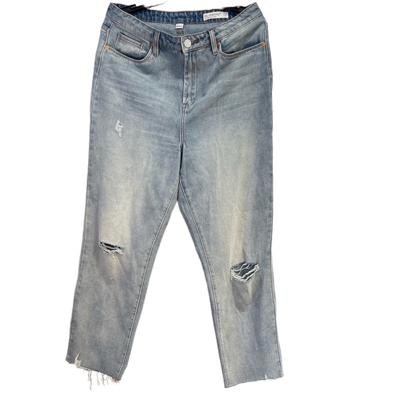 Blank NYC The Madison Crop Jeans High Waisted Raw Hem sz 30 - Picture 1 of 8